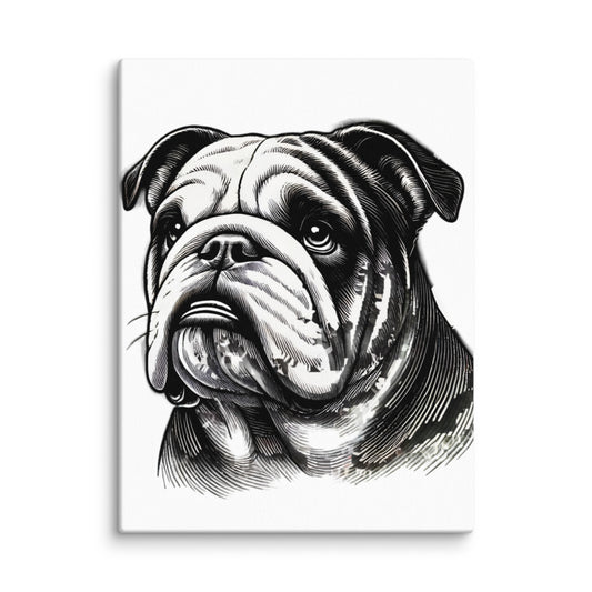 Patriotic Bulldog Art Design